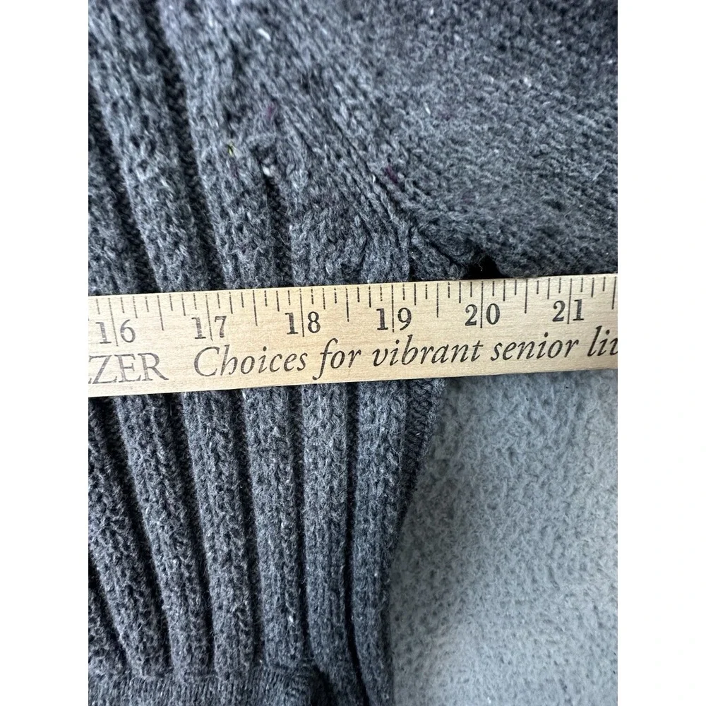 Eddie Bauer Cardigan Sweater Women XL Angora Blend Ribbed Shawl Collar Button Up